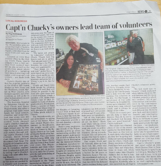 newtown square in paper for volunteering